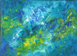 Blue Garden 60 x 80 cm acrylic on canvas with frame
