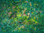 Green Garden 60 x 80 cm acrylic with frame (sold)